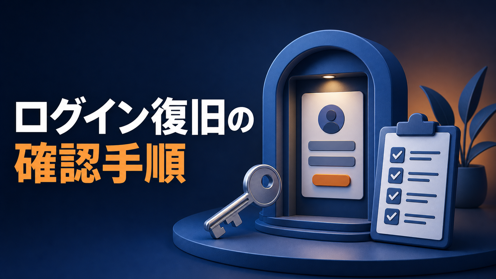 ログイン復旧の確認手順